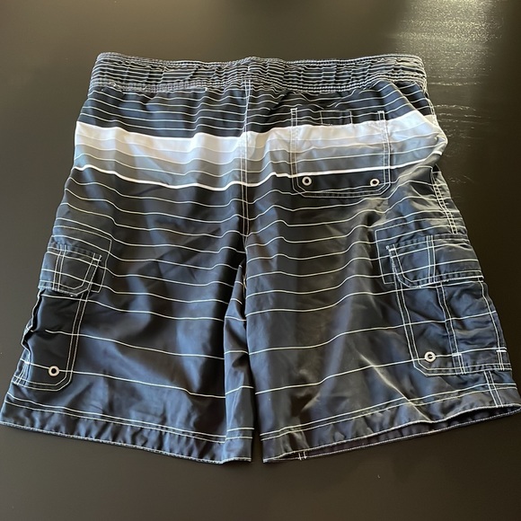 Men’s Express Bathing Suit, Black/Silver, XL. - Picture 3 of 3